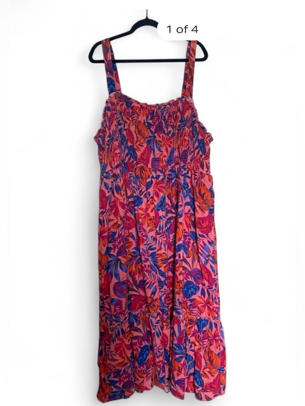 Maxi dress, plus size, tropical